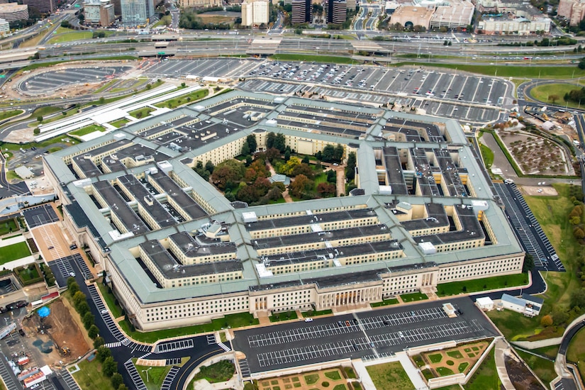 Oblique aerial photo of Pentagon