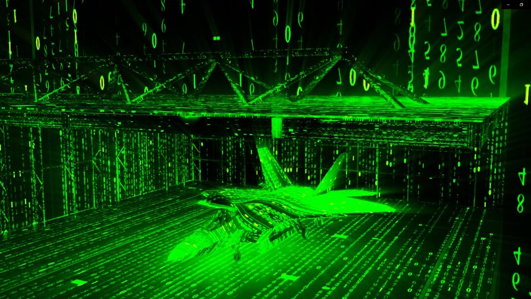 One goal of AFRL’s Digital Hangar effort is to research and identify high-value data that need to be maintained, or curated, to produce an enduring set of digital artifacts for aerospace platforms that can be shared with other AFRL researchers, Air Force Service Program Offices, as well as other agencies such as NASA. (U.S. Air Force illustration/Bradley T. Bowman)