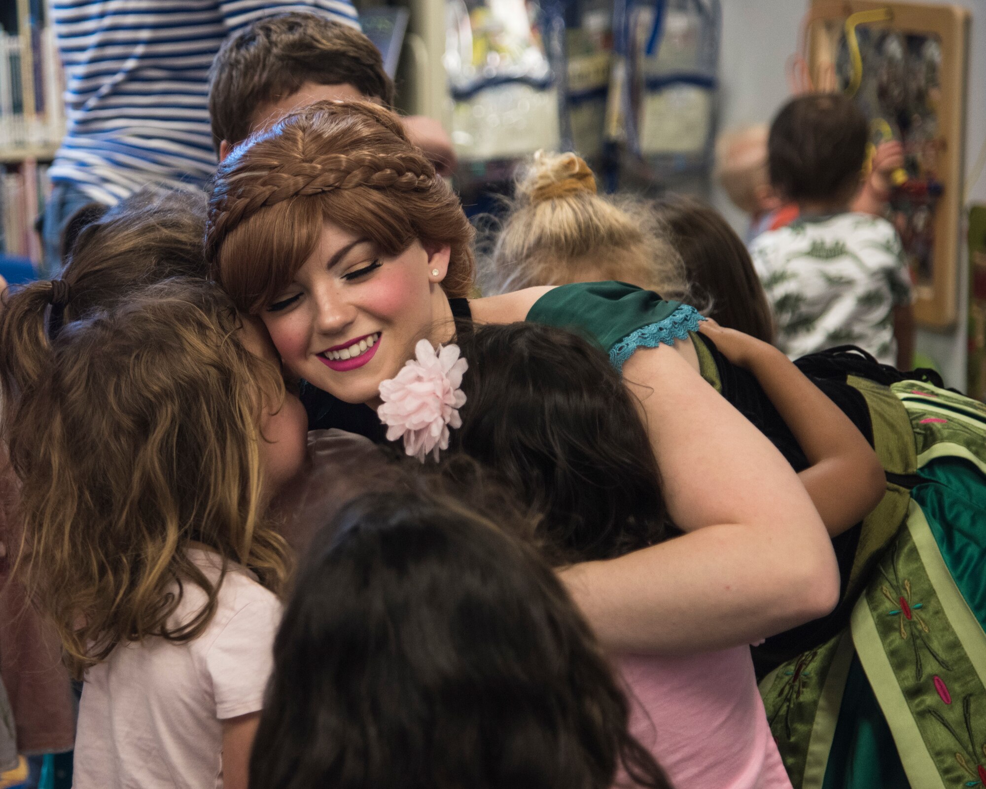 Staff Sgt. Erica Darcy, 614th Air Operation Center intelligence analyst, volunteers during a book reading at a local library June 24, 2019, in Vandenberg Village, Calif.