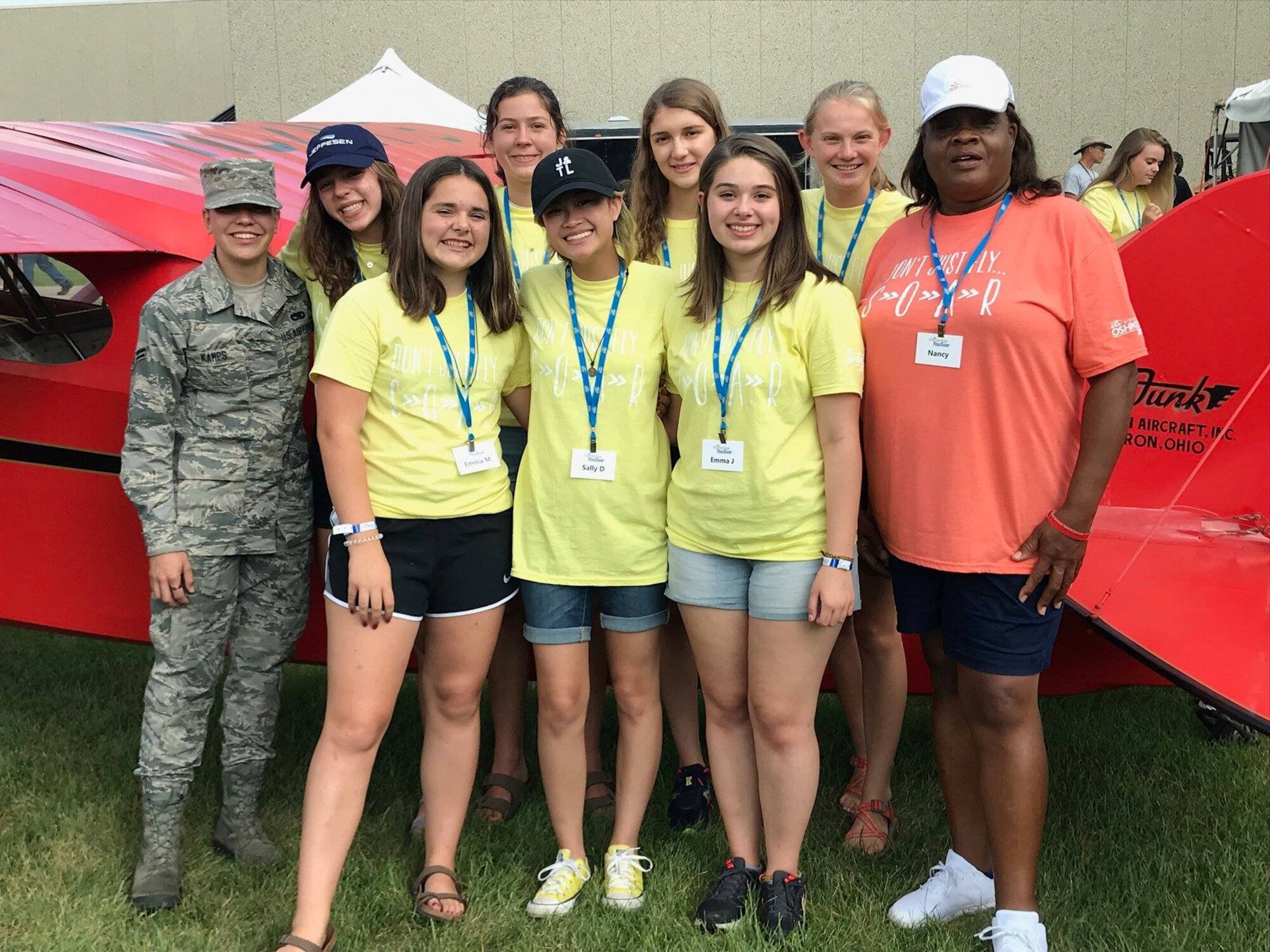 Avionics Airman inspires young women at GirlVenture aviation camp