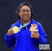 U.S. Army Reserve Staff Sgt. Sandra Uptagrafft, 98th Training Division (IET), wins the Gold Medal in Women's Sport Pistol at the 2019 Pan American Games in Lima, Peru. The Gold Medal win also secured an Olympic Quota for the United States in the Sport, which means Team USA can now send the full team of two athletes to the 2020 Olympic Games to compete in that event. Uptagrafft is a Phenix City, Alabama resident who also competed in the 2012 Olympics and is married to another 2012 Olympian, U.S. Army Sgt. 1st Class Eric Uptagrafft, who is a competitive marksman/instructor at the U.S. Army Marksmanship Unit at Fort Benning, Georgia. (Pan American Games courtesy photo)
