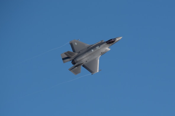 An F-35A Lightning II flies over Hill Air Force Base, Utah. (U.S. Air Force photo by Cynthia Griggs)