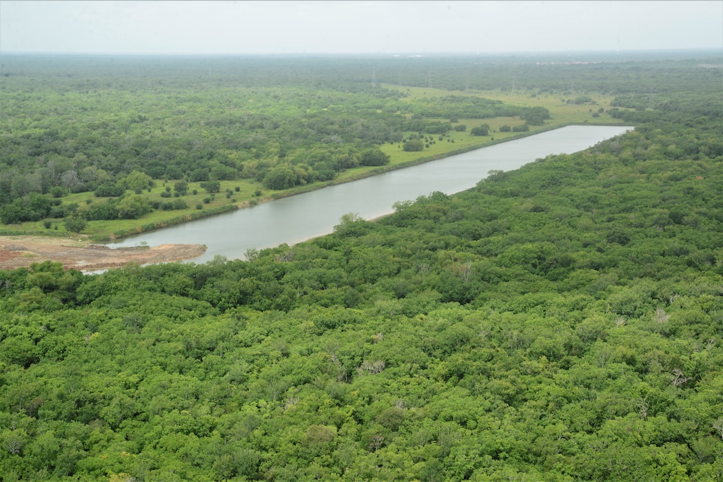 Aerial view of Addicks and Barker Reservoir, photo taken by Francisco Hamm.