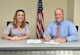 Jim LaBarre, 633rd Air Base Wing Inspector General director and Jennifer Ellis, 633rd ABW IG inspector, pose for a photo at the 633rd ABW IG office at Joint Base Langley-Eustis, VA, Aug. 5, 2019. LaBarre and Ellis talked about the importance of knowing how the IG can help U.S. Army Soldiers and Air Force Airmen. (U.S. Air Force photo by Airman 1st Class Sarah Dowe)