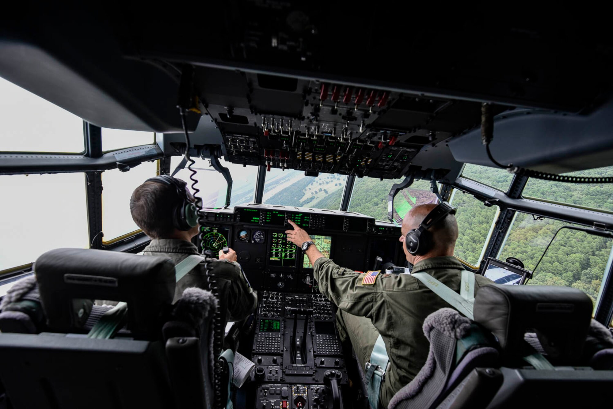Maj. Seth Lake, 327th Airlift Squadron pilot, and Maj. Maj. Matthew Heisel, 327th Airlift Squadron pilot, begin preparations for take-off during a training flight to further enhance readiness on August 3, 2019, at Little Rock Air Force Base, Ark. The C-130 is capable of using unprepared runways for takeoff and landings and was originally designed as a troop, medevac, and cargo transport aircraft. The combat airlift and airdrop capabilities we provide for all services gives flexibility and agility to combatant commanders. The Reserves have one weekend a month, two weeks a year to fulfill training in order to prepare for real world missions and requirements. (U.S. Air Force photo by Senior Airman Nathan Byrnes)
