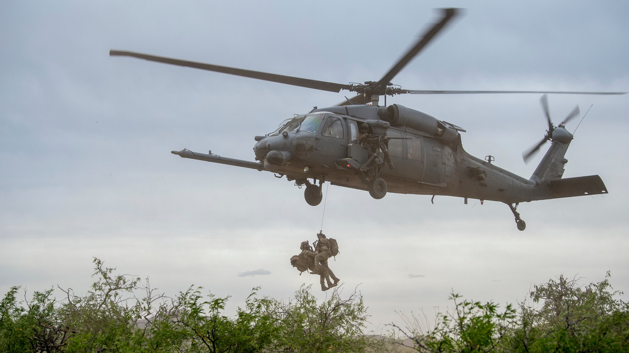 A photo of a rescue assets participating in the combat search and rescue exercise, Red Flag Rescue