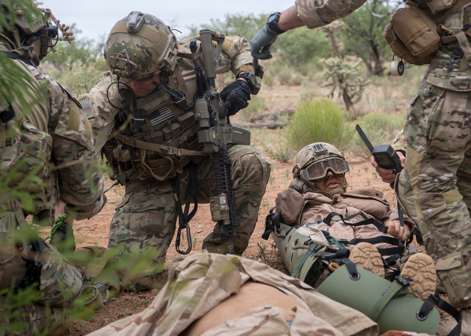 A photo of a rescue assets participating in the combat search and rescue exercise, Red Flag Rescue