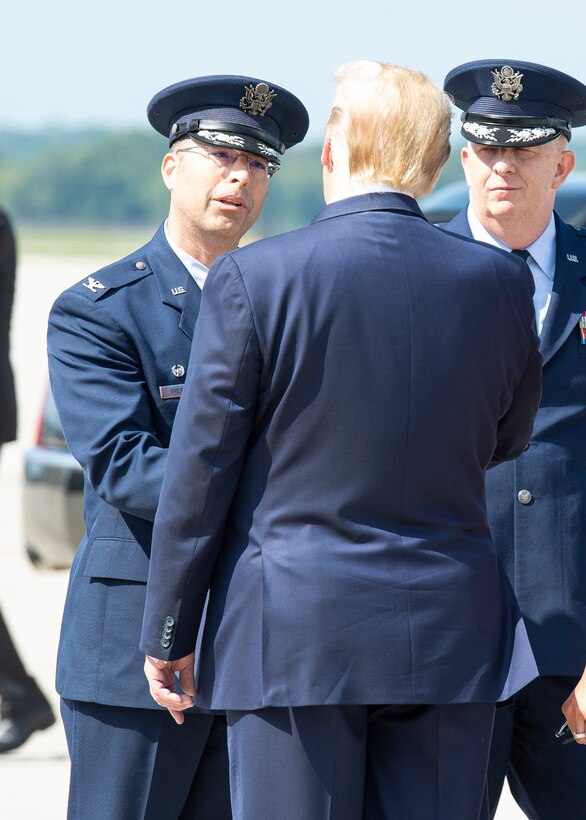 President Trump Lands at Wright-Patt