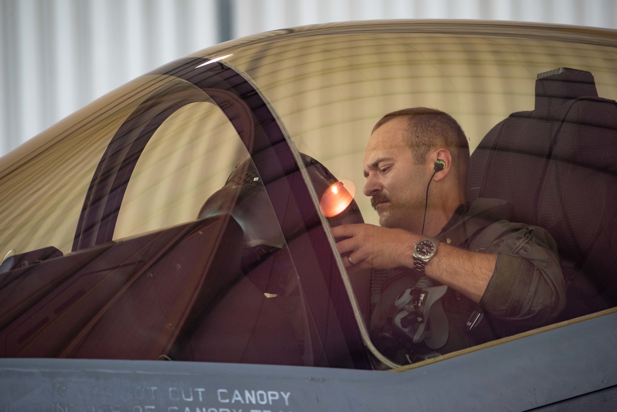 A photo of an F-35A pilot