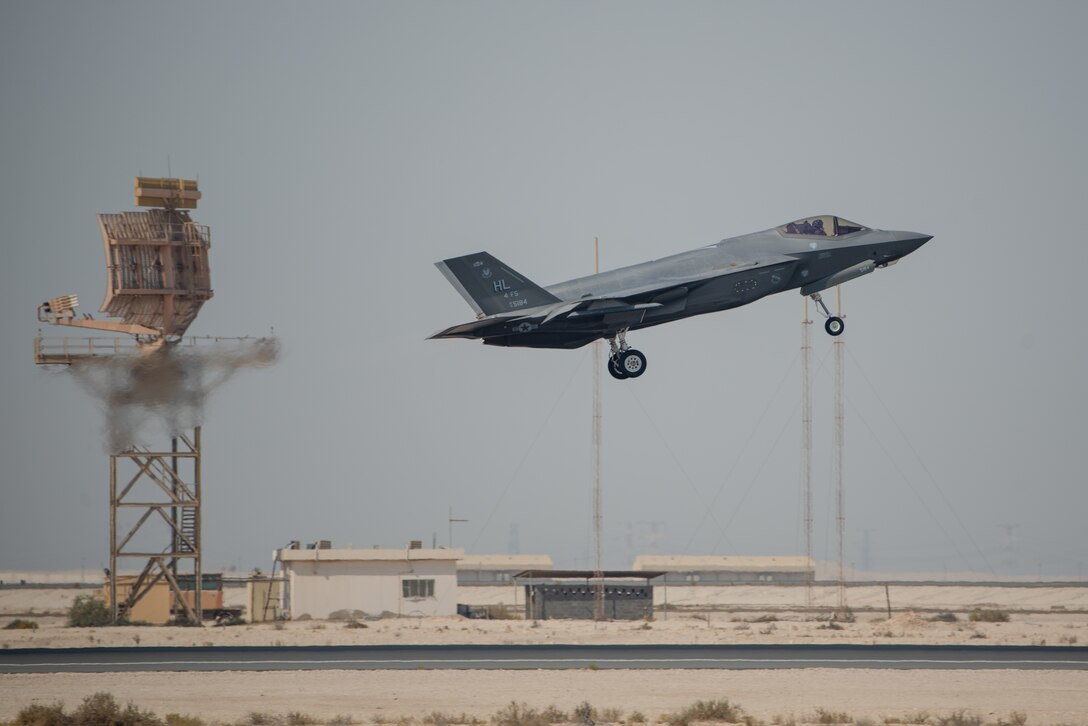 A photo of an F-35A