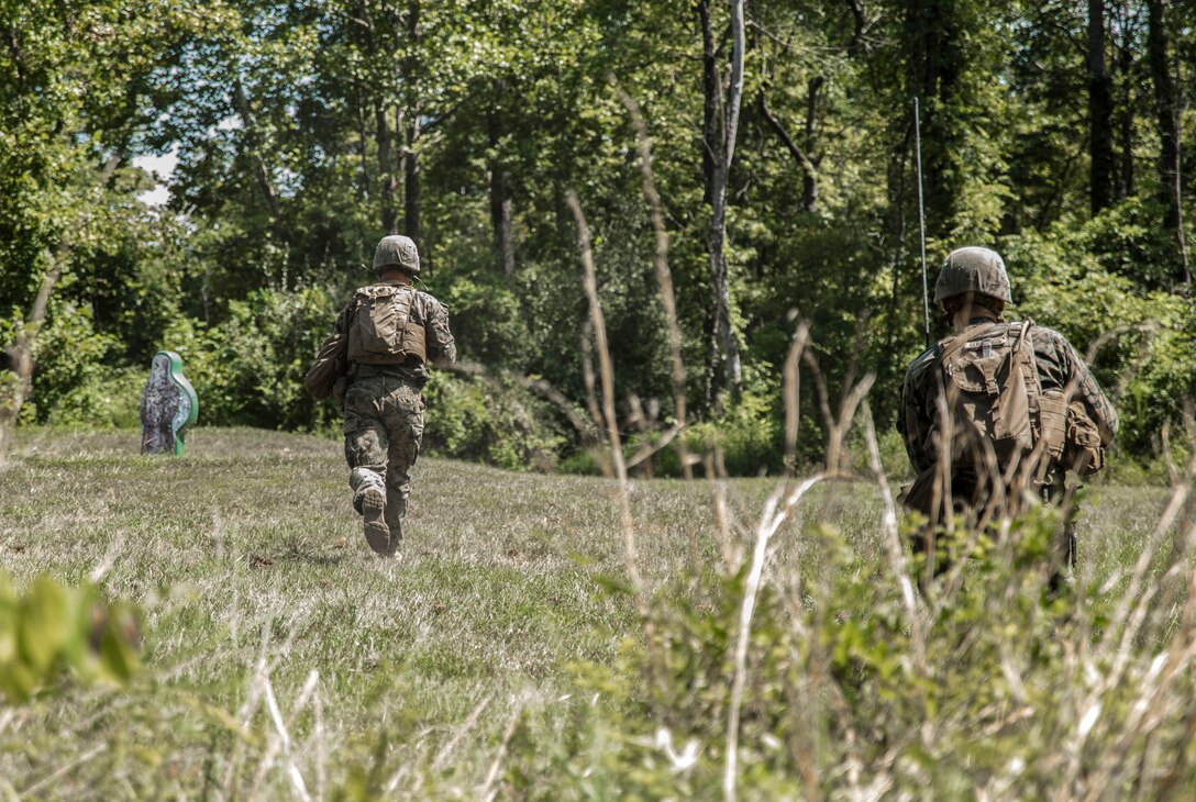 Lima Company patrols stealthily in Fort Knox, Kentucky