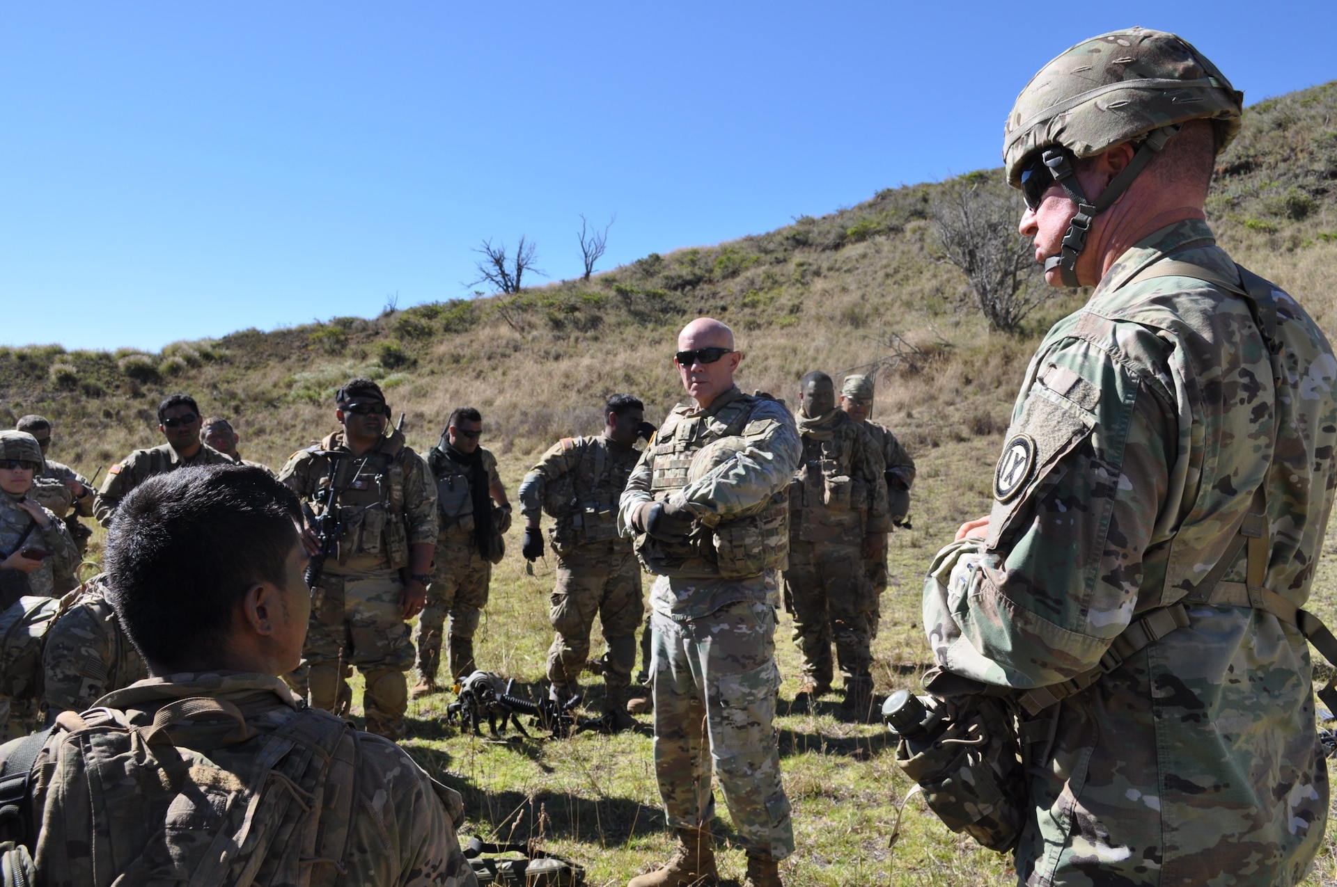 Lt. Gen. Charles D. Luckey visits the 100th Battalion, 442nd Infantry Regiment in Hawaii