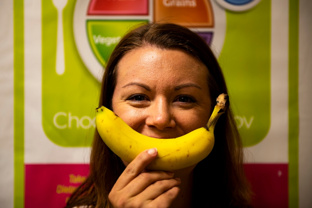 Sandra Stuart, 23d Medical Group health promotion dietitian, poses for a photo, Aug. 1, 2019, at Moody Air Force Base, Ga. As the base dietitian, Stuart provides dietary counsel and offers a variety of sustainable wellness practices to help keep Team Moody fit to fight. (U.S. Air Force photo by Senior Airman Erick Requadt)