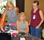 IMAGE: KING GEORGE, Va. (July 30, 2019) – Navy engineer Page Wessel, left, briefs a local school teacher on the use of coding blocks to write a program for the Mindstorm EV3 robot at the Naval Surface Warfare Center Dahlgren Division (NSWCDD) STEM Workshop for Educators at the University of Mary Washington Dahlgren campus. Wessel was among the NSWCDD scientists and engineers who joined university professors at the workshop to share best practices and ideas for project based learning in STEM with elementary, middle, and high school educators. The forum featured briefings and demonstrations while the educators participated in hands-on activities that they could pass on to other teachers and students at their respective schools. The activities included, “Straw Rockets and Mini-Railgun”, “Ozobots and Littlebits Engineering”, and “EV3 LEGO Robotics”.