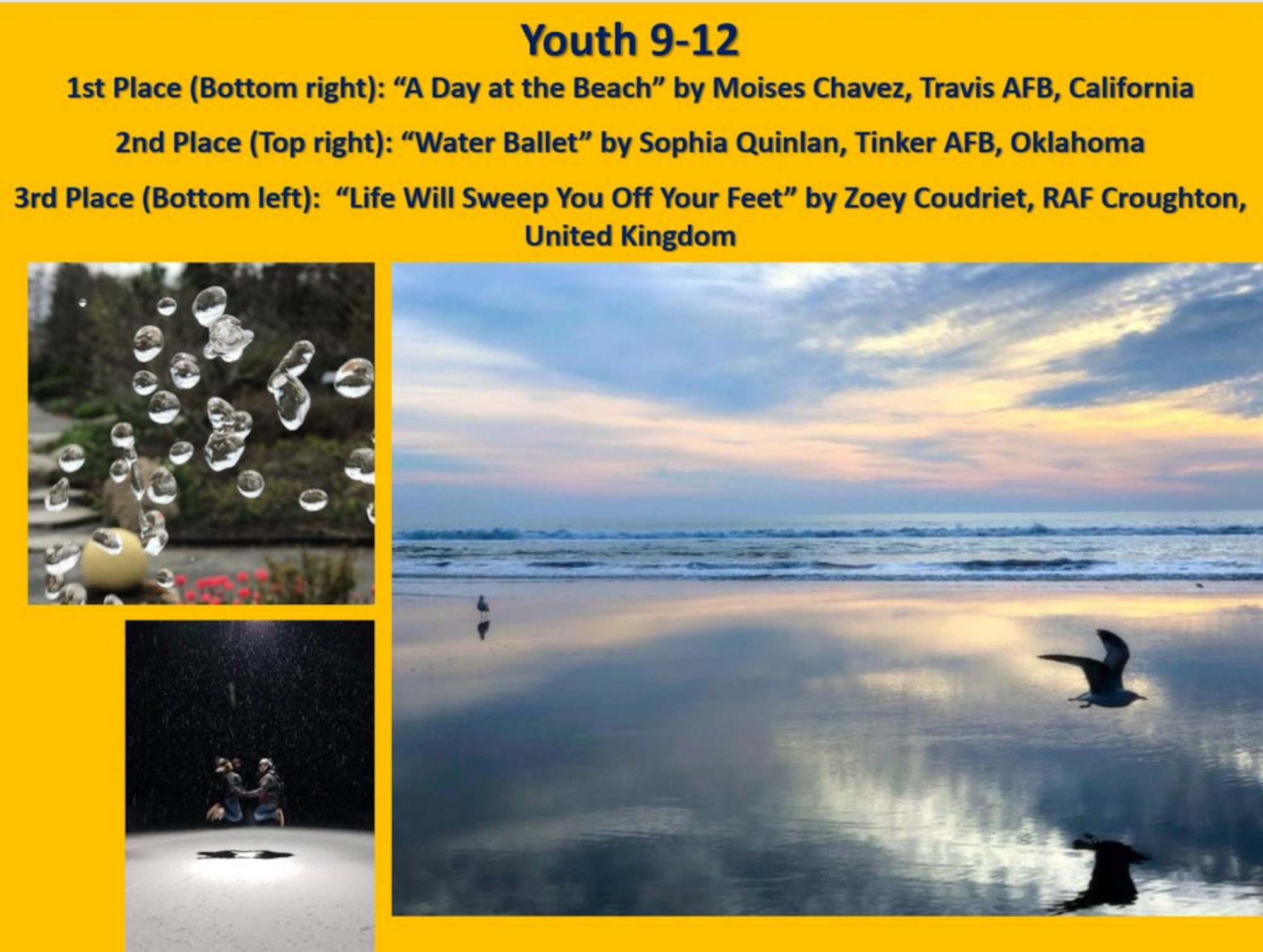 2019 Air Force Photo Contest winners in the Youth 9-13 category