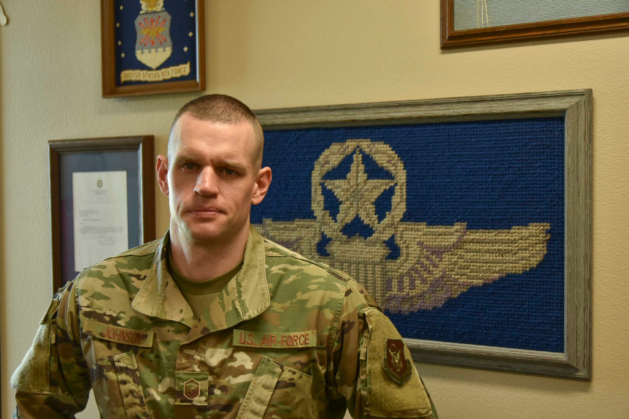 Master Sgt. Anthony Johnson, 301st Fighter Wing Force Support Squadron Transition Assistance Program NCO, pauses for a moment for a one on one interview. This spotlight features the Reserve Citizen Airmen who impact the wing while providing the chance of getting to know them better.