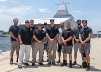 The Sea Fighter (FSF-1) team from Naval Surface Warfare Center Panama City Division, rescued three individuals after their vessel began taking on water July 10.