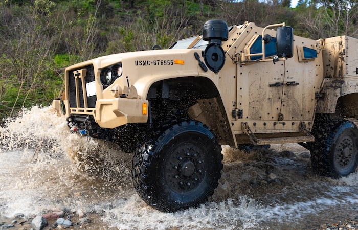 The Marine Corps’ Joint Light Tactical Vehicles has achieved initial operational capability. The JLTV consists of multiple platforms capable of completing a variety of missions while providing increased protection and mobility for personnel across the Marine Corps. (Official Marine Corps photo by Sgt. Timothy R. Smithers)