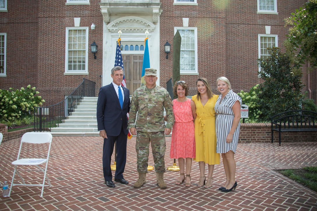 The Delaware National Guard, along with Del. Governor John Carney, just promotes Adjutant General, Brig. Gen. Michael Berry, to the rank of Major General, during a ceremony outside Legislative Hall in Dover, Aug. 10th.
