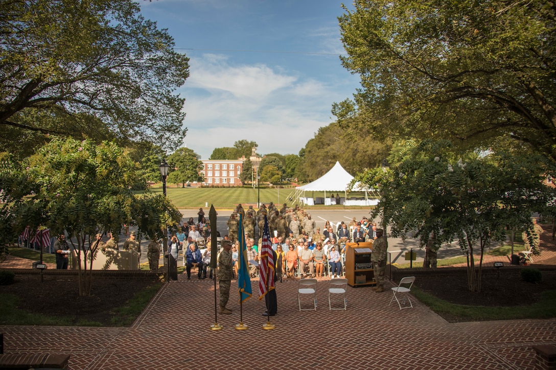 The Delaware National Guard, along with Del. Governor John Carney, just promotes Adjutant General, Brig. Gen. Michael Berry, to the rank of Major General, during a ceremony outside Legislative Hall in Dover, Aug. 10th.