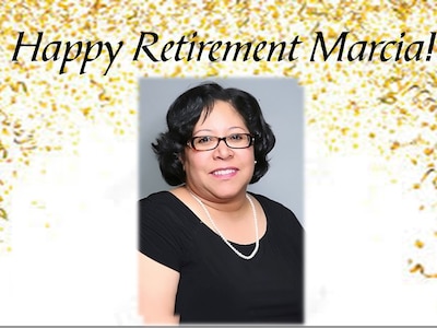 It is with mixed emotions that we announce the retirement of our beloved and much appreciated Ms. Marcia Mitchell.  She will always be remembered as a hardworking, committed, and friendly person. She is a true exemplary associate, one to look for and follow and an even truer friend. Please join us at her retirement reception which will be held in Building 20, Buckeye Room
August 21, 9:00 – 11:00 a.m. 
to celebrate her end of service 
and wish her the best.