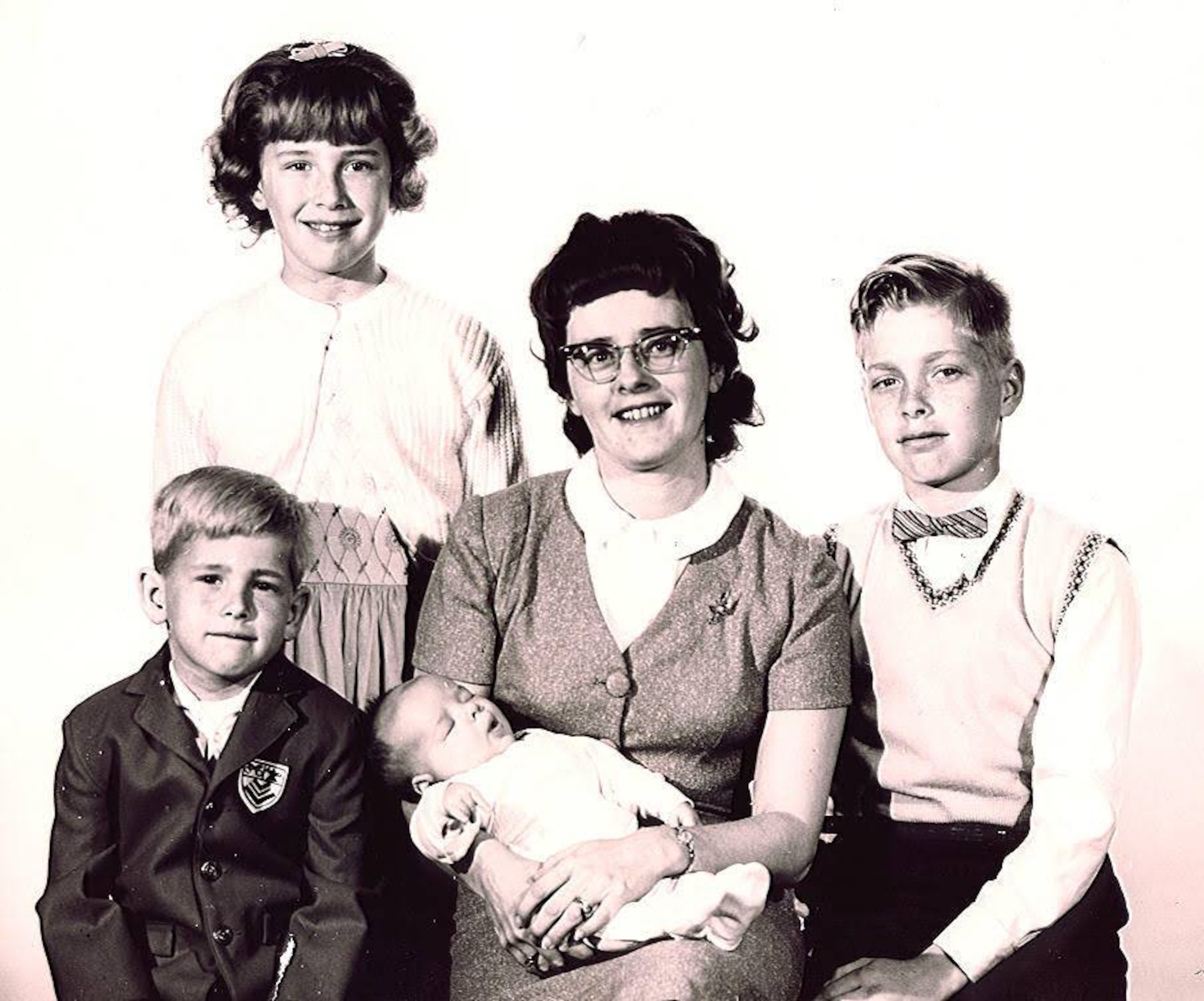 Mary Ann Kibbey poses with her four children, Terry, Dave, John and Richard, in the late 1960's. (Photo courtesy of Richard Kibbey)