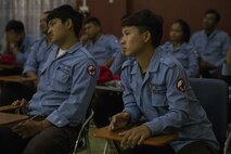 EOD Technicians with Cambodian Mine Action Center, participates in Explosive Ordnance Disposal (EOD) Level 2 instruction during Humanitarian Mine Actions (HMA) Cambodia in Kampong Chhnang, Cambodia, Aug. 1, 2019. HMAs are reoccurring events that instruct partner nations’ on tactics, techniques and procedures. This instruction on EOD and tactical combat casualty care capabilities will save lives and relieve human suffering. (U.S. Marine Corps photo by Sgt Stephanie Cervantes)