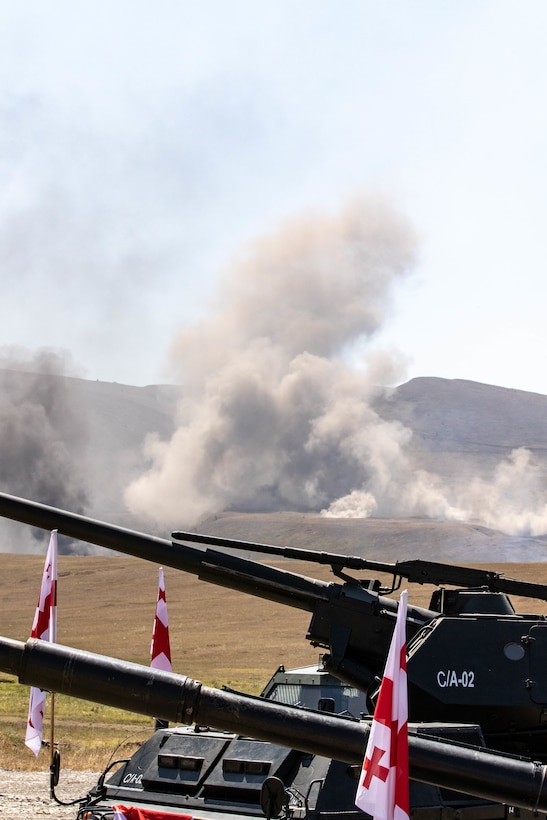 The final live-fire range during exercise Agile Spirit