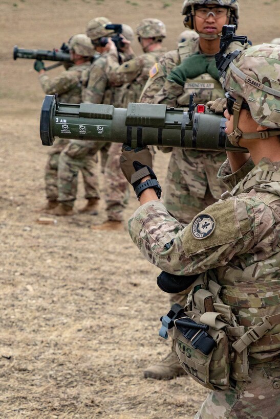 U.S. Soldiers from U.S. Army Europe during Agile Spirit 19