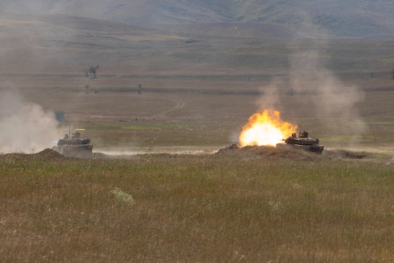 U.S. Army M1A2 Abrams tanks