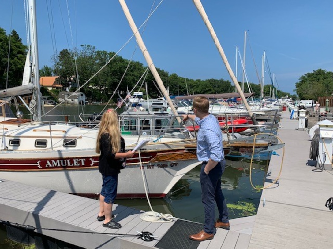 U.S. Army Corps of Engineers, Buffalo District employees from the Planning Management team have been out in the field this summer surveying marina owners and operators from 6 harbors in Lake Ontario between Wilson Harbor, Wilson, NY and Little Sodus Bay Harbor, Fair Haven, NY, August 2019.