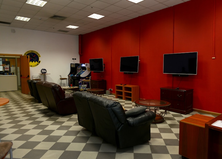 The Refuge, located on Area F, is a place for Airmen to relax, play games, read books, and conversate while off duty.