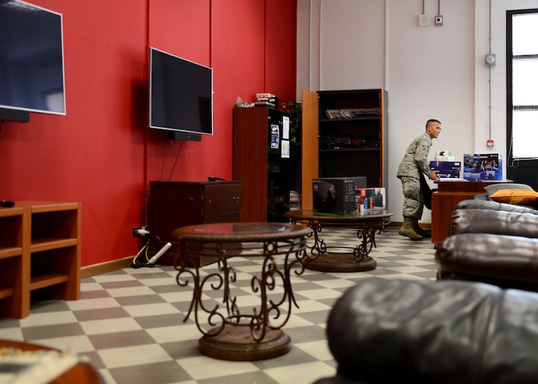 The Refuge, located on Area F, is a place for Airmen to relax, play games, read books, and conversate while off duty.