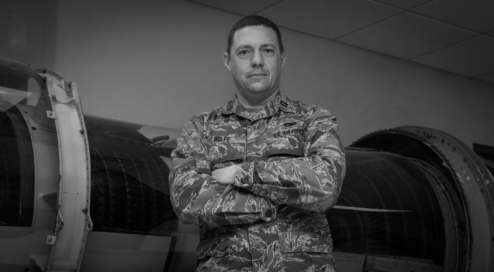 Reserve Citizen Airman, Capt. Aaron Wolfe, 932nd Airlift Wing, Maintenance Group, maintenance operations officer, spent time showing off the facilities in his building August 7, 2019, Scott Air Force Base, Illinois. Wolfe spoke about the importance of good customer service throughout the Air Force Reserve. (Photo by Staff Sgt. Melissa Estevez)