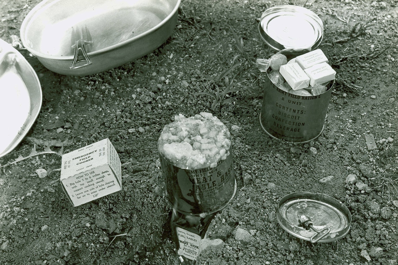 C-Rations on display.