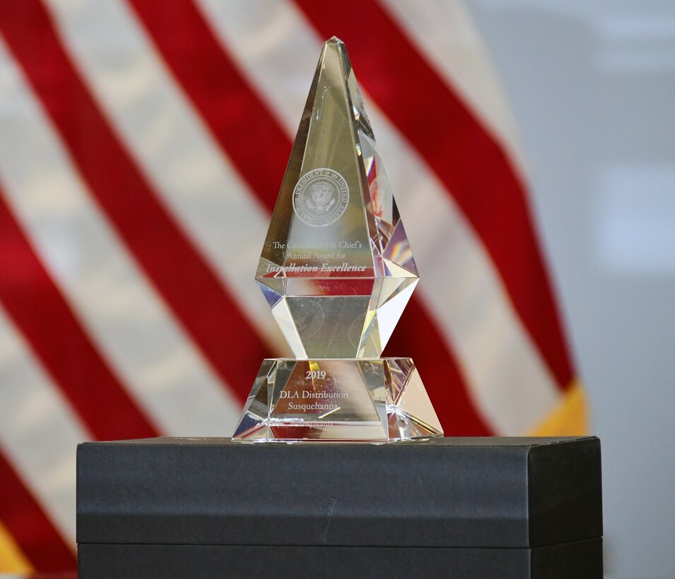 Defense Distribution Center Susquehanna presented the 2019 Commander in Chief's Award for Installation Excellence