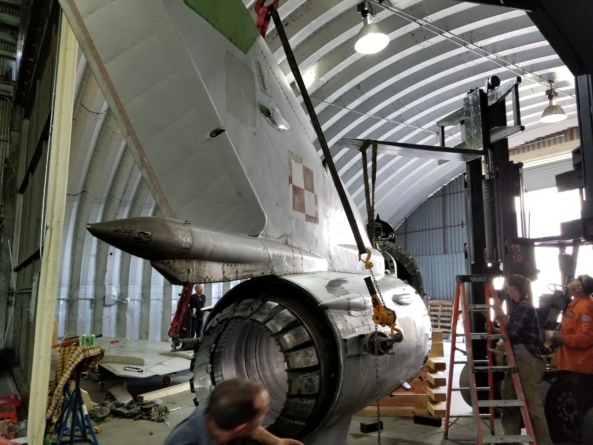 Staff Sgt. Clara Mailloux of the 446th Maintenance Squadron, led a team as they reconstructed the aircraft’s major aesthetic assemblies such as fuselage, tail and wings. The project will eventually help create jobs to over 70 South African women and cover their children’s education costs.  
(Courtesy photo)