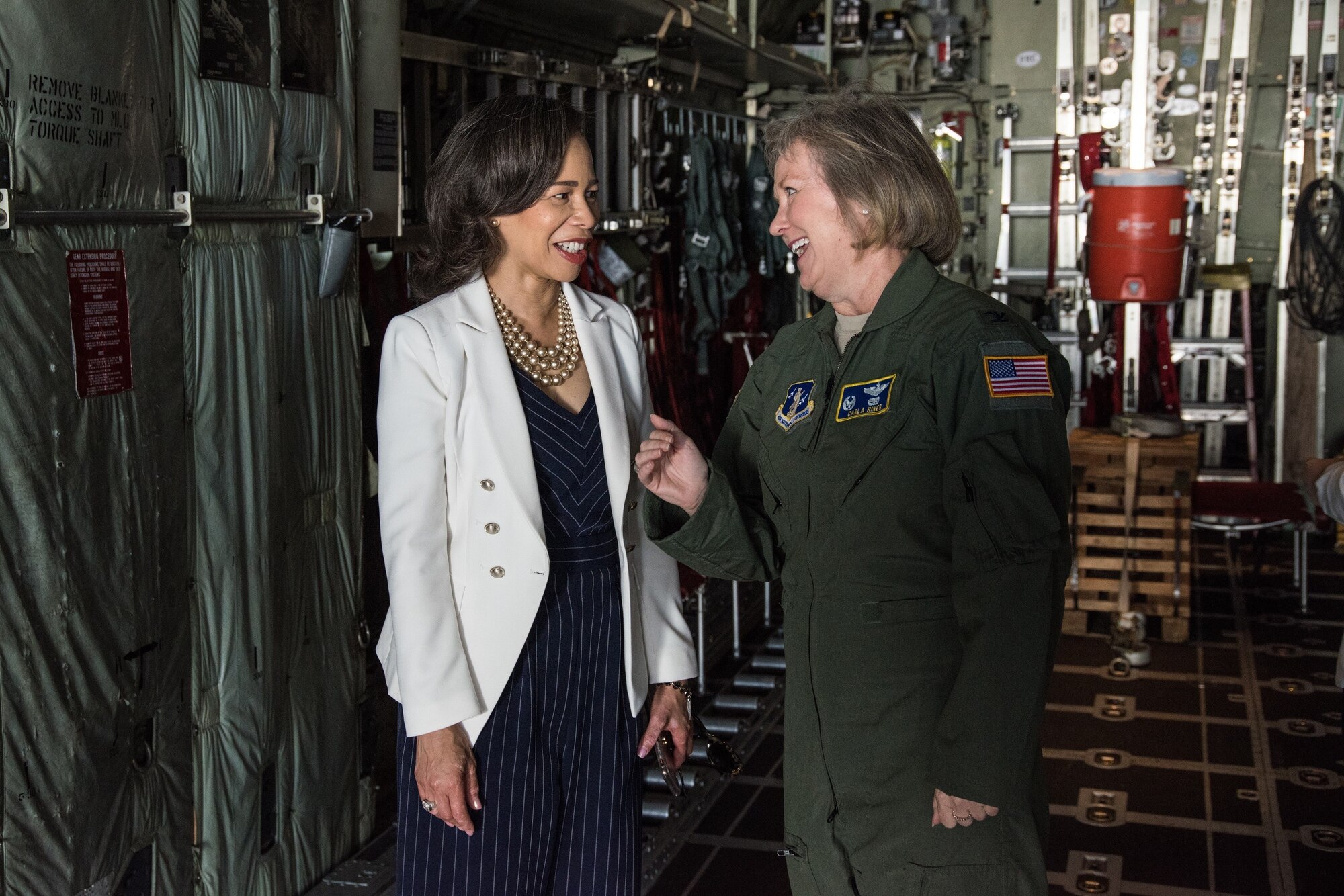 Congresswoman Lisa Blunt Rochester visits the 166th Airlift Wing