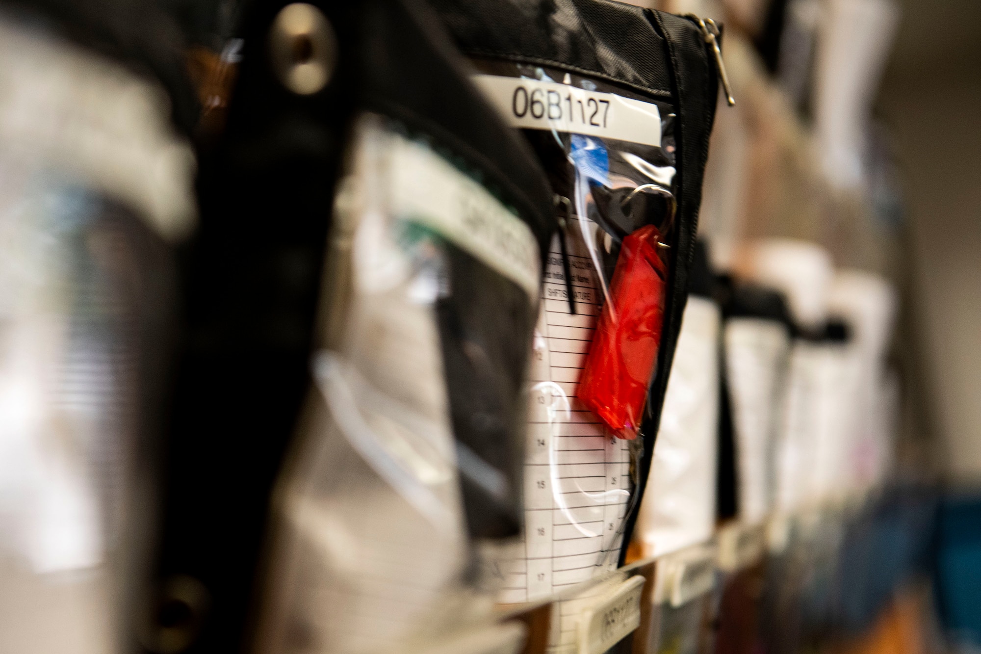 Vehicle packets rest on a vehicle board, Aug. 12, 2019, at Moody Air Force Base, Ga. The 23d Logistics Readiness Squadron ground transportation flight services 56 vehicles equaling more than $3.8 million in assets. The flight serves as a focal point of support, from dispatching buses for base tours to transporting the bulk of airframe equipment to squadrons across the base. (U.S. Air Force photo by Senior Airman Erick Requadt)