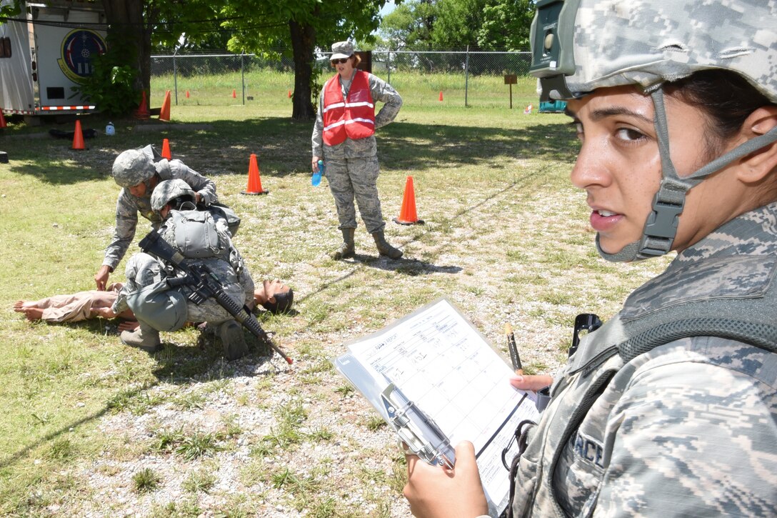 An Ability to Survive and Operate training exercise took place at the Glenwood Training Area during the week of June 18-22, 2018, Tinker Air Force Base, Oklahoma. The training was geared toward allowing military members with the potential to deploy to overseas locations to experience military operations in a hostile environment while continuing to do their respective jobs. (U.S. Air Force photo/Greg L. Davis)