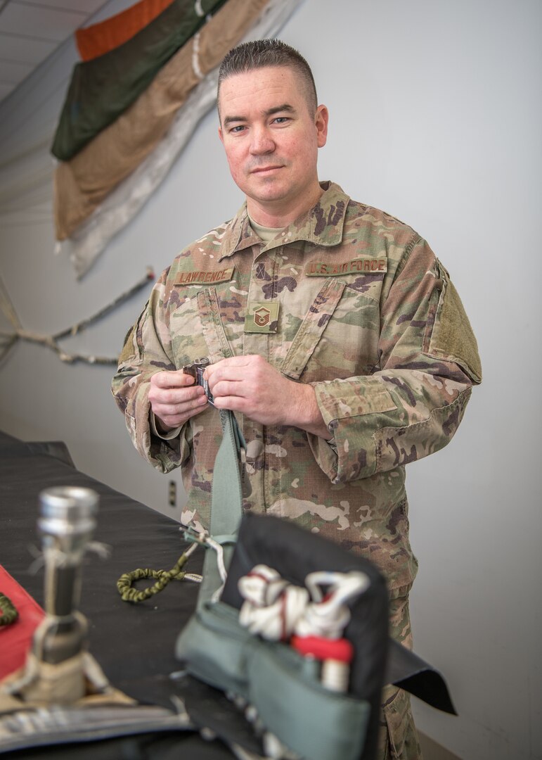 Master Sgt. John Lawrence, Aircrew Flight Equipment, 138th Fighter Wing in the Oklahoma Air National Guard, Lawrence saved a woman from a single-vehicle accident ton his morning commute Feb. 19, 2019.
