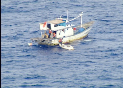 Coast Guard, Partners Rescue 8 from Missing Fishing Vessel in the Pacific North of Palau
