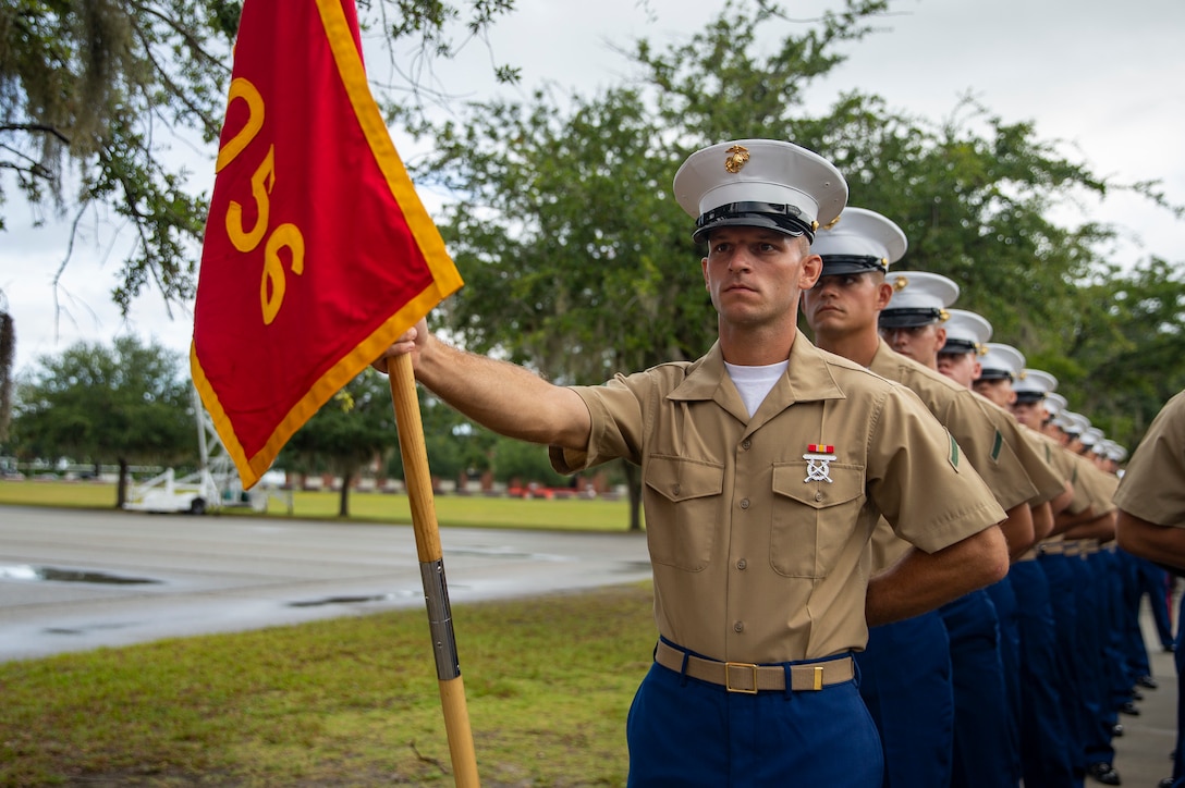 A native of Orlando, Florida, graduated from Marine Corps recruit training as a platoon honor graduate of Platoon 2056, Company F, 2nd Recruit Training Battalion, Aug. 16, 2019.
Pfc. Joshua Johnson earned this distinction over 13 weeks of training by outperforming 50 other recruits during a series of training events designed to test recruits’ basic Marine Corps skills.
These training events covered customs and courtesies, drill and ceremonies, marksmanship, physical fitness, military history, and a variety of other subjects.
“The best part of Marine Corps basic training was adding to my family. No matter what, I know that there are Marines and future Marines that will come to understand one another through a common pain that was shared,” said Johnson.
After enjoying the 10 days of leave allotted to graduates of recruit training, Johnson will continue to build foundational Marine Corps skills at the School of Infantry, Camp Geiger, North Carolina.