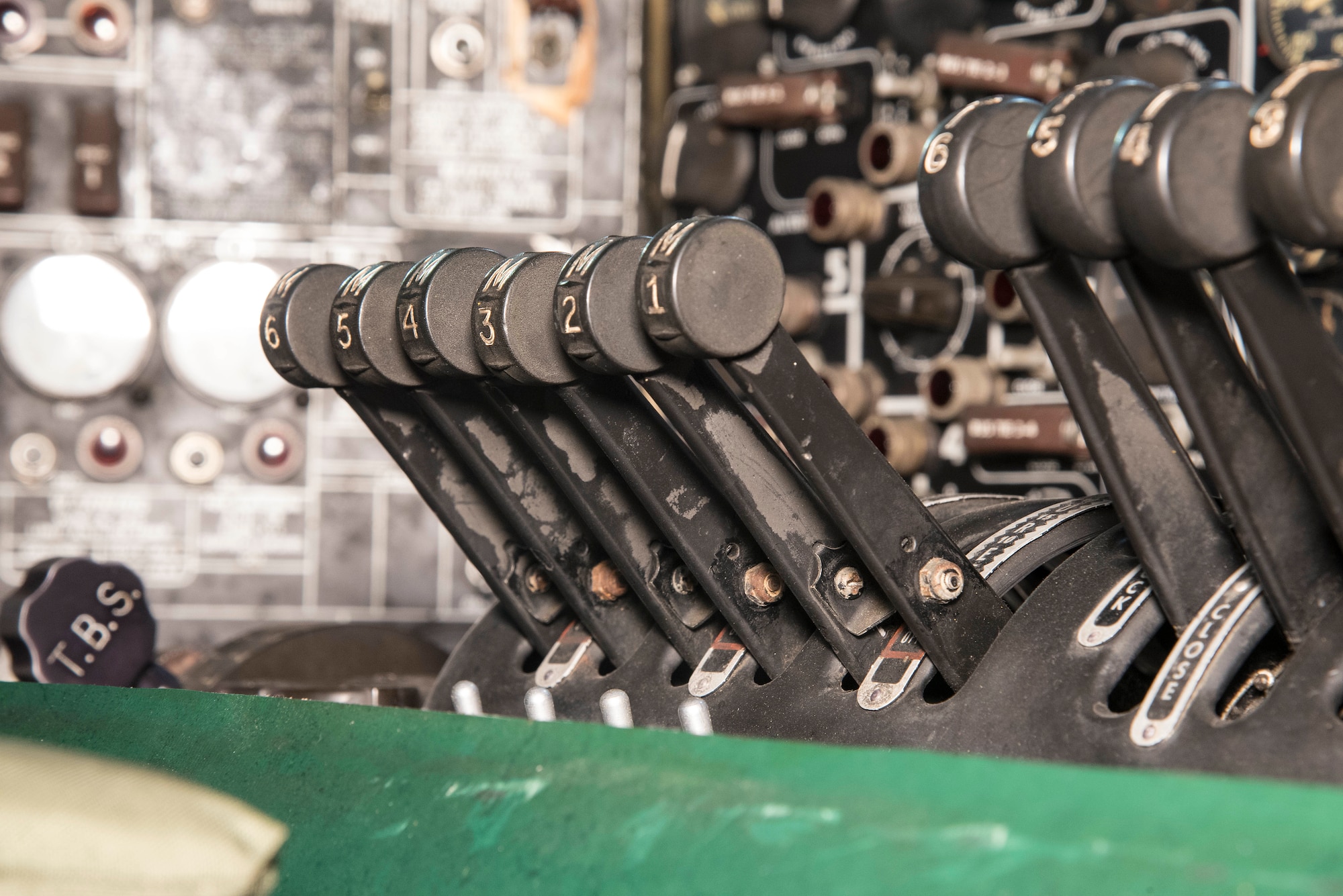 DAYTON, Ohio - Convair B-36J Peacemaker engineer station at the National Museum of the U.S. Air Force. (U.S. Air Force photo by Ken LaRock)