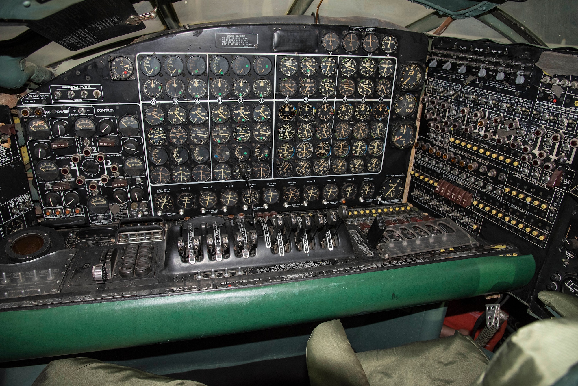 DAYTON, Ohio - Convair B-36J Peacemaker engineer station at the National Museum of the U.S. Air Force. (U.S. Air Force photo by Ken LaRock)
