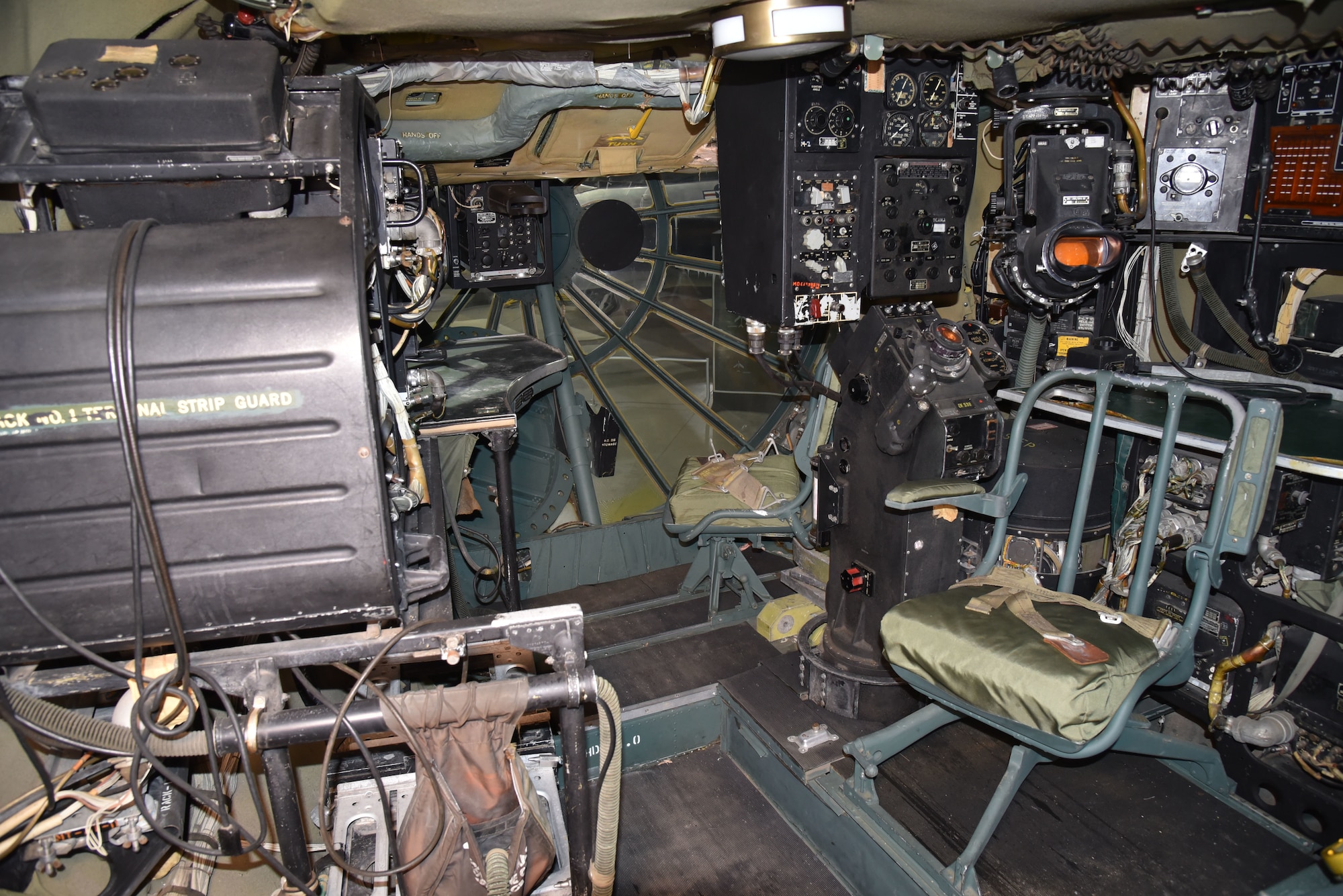 DAYTON, Ohio - Convair B-36J Peacemaker instrument components in the radar/navigator station at the National Museum of the U.S. Air Force. (U.S. Air Force photo by Ken LaRock)