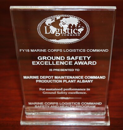 MDMC earns 2018 Marine Corps Ground Safety Award (Group III).  PP-A earns MARCORLOGCOM 2018 Ground Safety Excellence Award.