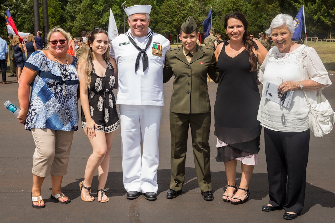 Amanda Sanders, a teacher with Winding Springs Elementary, graduated Marine Corps Officer Candidate School Aug. 10, 2019 and commissioned as a second lieutenant the same day. Sanders, a Charlotte, North Carolina native, plans on serving in the Marine Corps Reserves so she may continue teaching and server her country.