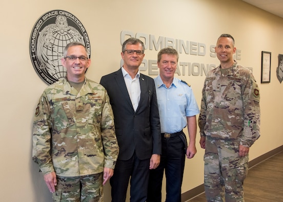 Giorgio Saccoccia, president of the Italian Space Agency, and Brig. Gen. Roberto Vittori, Space Attaché Italian Embassy to the United States, visited the Combined Space Operations Center Aug. 15, 2019, at Vandenberg Air Force Base, Calif.