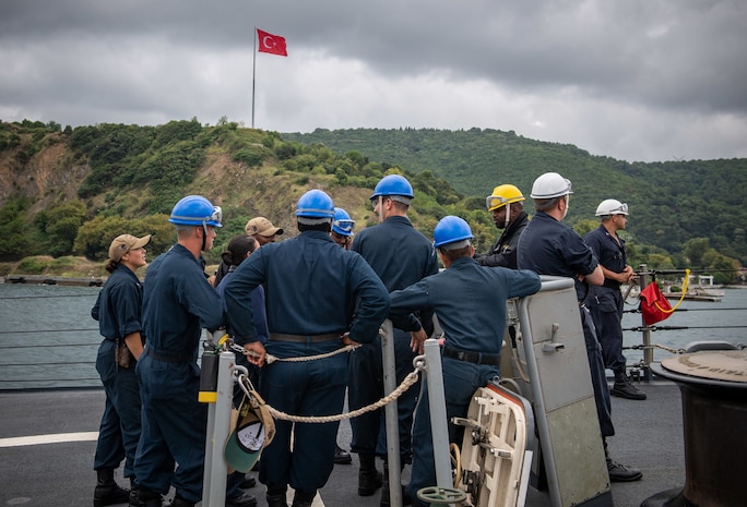 USS Porter Departs Turkey